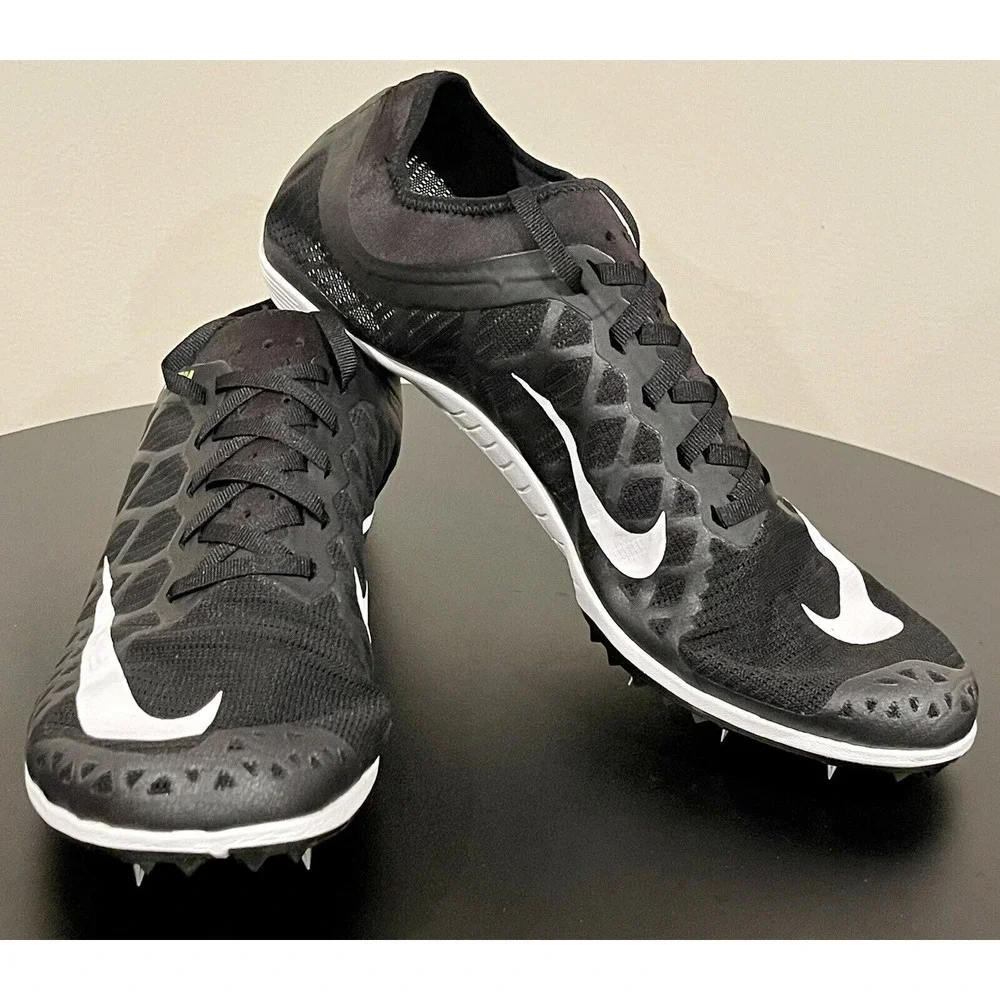 Nike Zoom Mamba 3 Track Spikes Mens Size 13 Shoes Black Volt 706617-017 w/ Bag